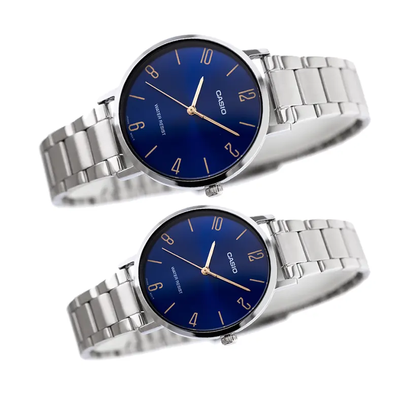 Casio Blue Dial Fashion Couple Watch- MTP/LTP-VT01D-2B2